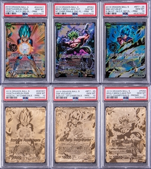2019 Dragon Ball Super Six Trophy Card Set w/ 1st, 2nd, 3rd Place Promos - As Featured on PSAs Sports Market Report - ALL PSA GEM MINT 10s!